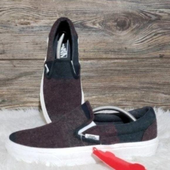 Vans Shoes - New Vans Classic Slip On Wool Stripes Sneakers